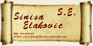 Siniša Elaković vizit kartica